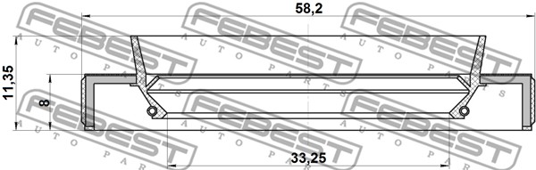 Pierścień uszczelniający półosi FEBEST 95HBY-35580811R