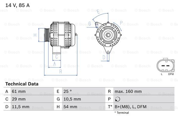 Alternator BOSCH 0 986 044 490
