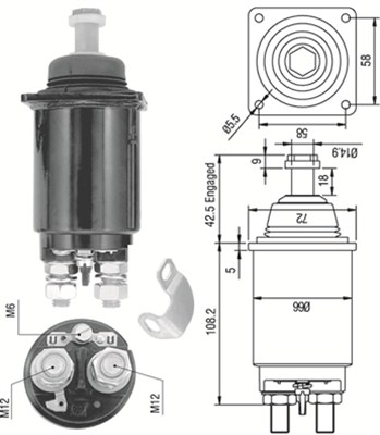 Elektromagnes rozrusznika MAGNETI MARELLI 940113050312