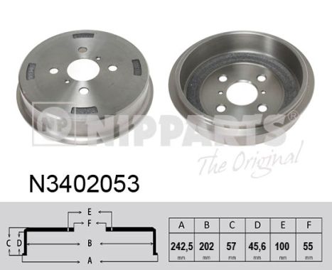 Bęben hamulcowy NIPPARTS N3402053