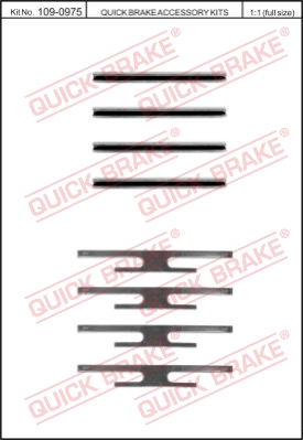 Zestaw akcesoriów montażowych  klocków hamulcowych QUICK BRAKE 109-0975