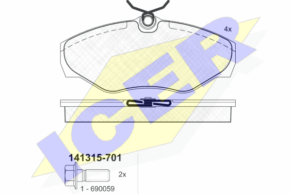 Klocki hamulcowe ICER 141315-701
