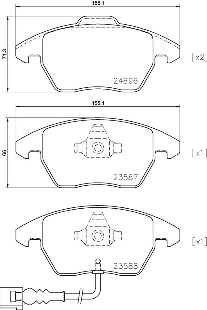 Klocki hamulcowe BREMBO P 85 146X