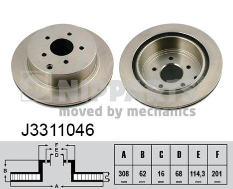 Tarcza hamulcowa NIPPARTS J3311046