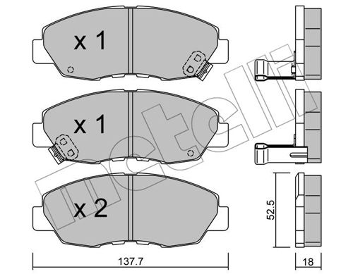 Klocki hamulcowe METELLI 22-0384-0