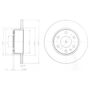 Tarcza hamulcowa DELPHI BG4164