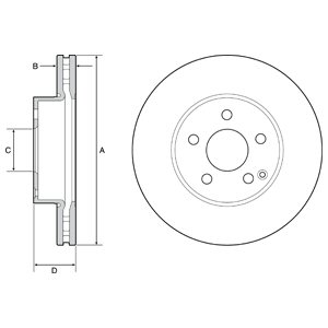 Tarcza hamulcowa DELPHI BG4945C