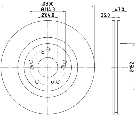 Tarcza hamulcowa HELLA 8DD 355 115-571