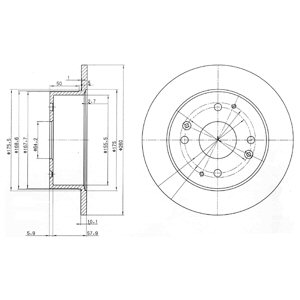 Tarcza hamulcowa DELPHI BG3677