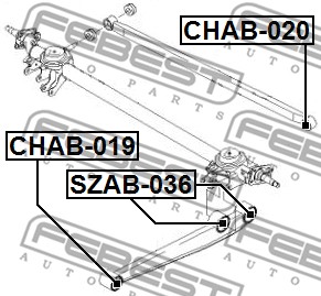 Tuleja wahacza FEBEST CHAB-019