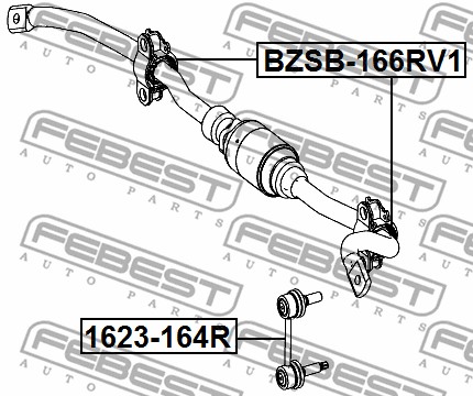 Guma stabilizatora FEBEST BZSB-166RV1