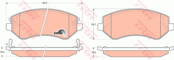 Klocki hamulcowe TRW GDB4126