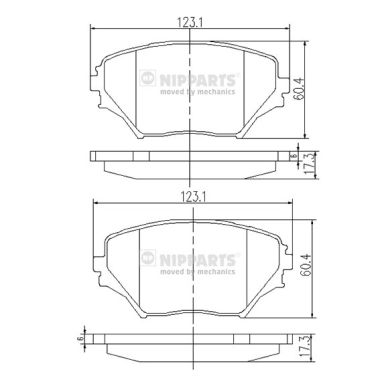 Klocki hamulcowe NIPPARTS J3602095