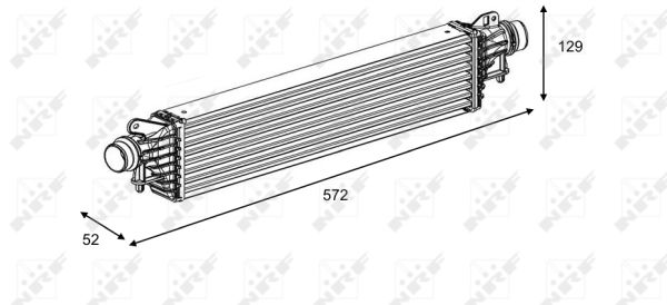 Chłodnica powietrza intercooler NRF 30179