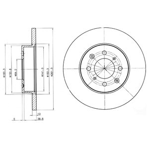 Tarcza hamulcowa DELPHI BG3262