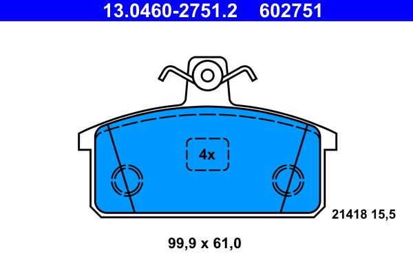 Klocki hamulcowe ATE 13.0460-2751.2