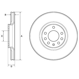 Tarcza hamulcowa DELPHI BG3770C