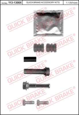 Zestaw tulei prowadzących zacisk hamulca QUICK BRAKE 113-1308X