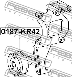 Rolka napinacza paska osprzętu FEBEST 0187-KR42