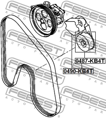 Rolka napinacza paska osprzętu FEBEST 0487-KB4T