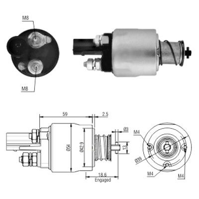 Elektromagnes rozrusznika MEAT & DORIA 46126