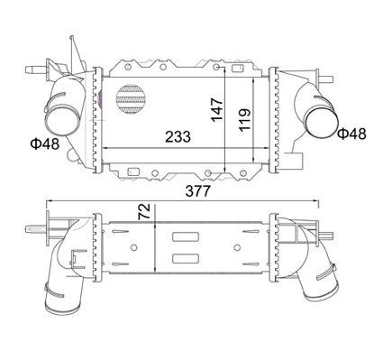 Chłodnica powietrza intercooler HART 621 402