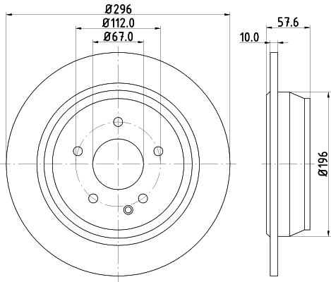 Tarcza hamulcowa HELLA 8DD 355 110-091
