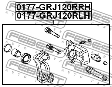 Zacisk hamulca FEBEST 0177-GRJ120RRH