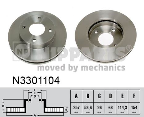 Tarcza hamulcowa NIPPARTS N3301104