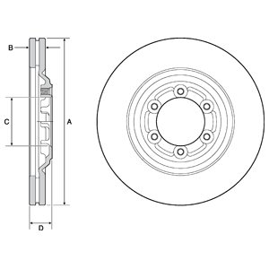 Tarcza hamulcowa DELPHI BG4697C