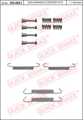 Zestaw montażowy szczęk hamulcowych QUICK BRAKE 105-0621