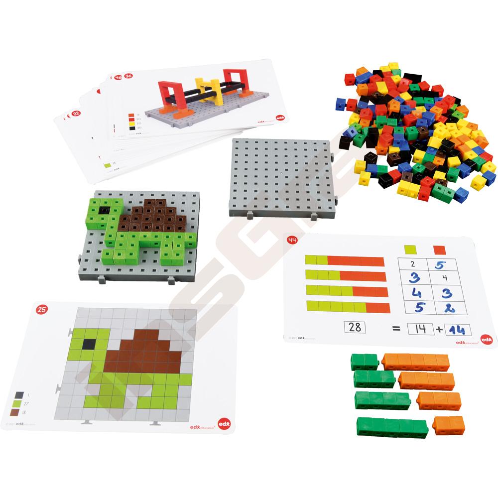 100 Steckwürfel in 10 Farben in Box aus RE-Wood® kaufen | educo
