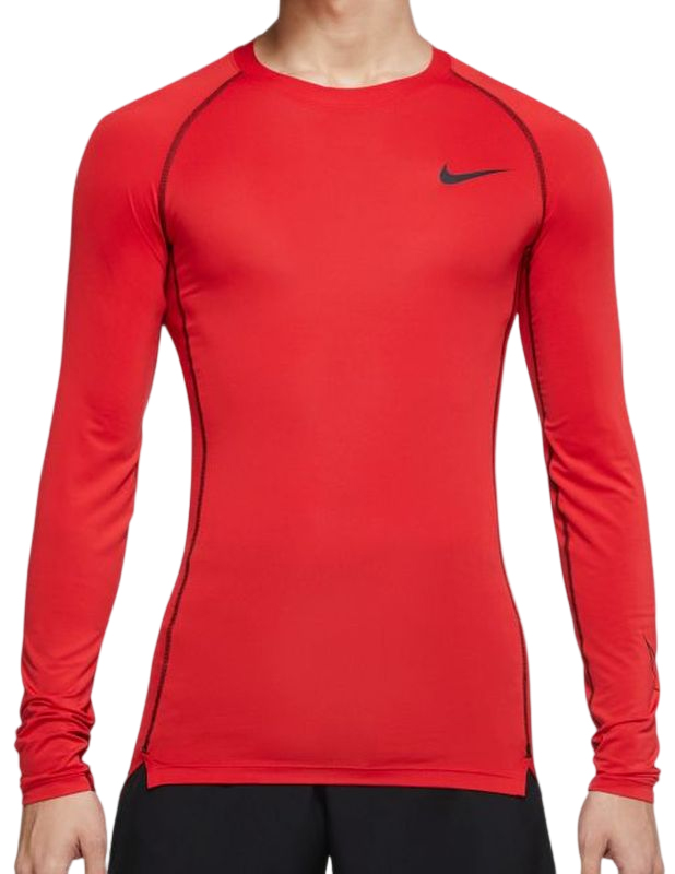 Men's compression clothing Nike Pro Dri-Fit Tight Top LS M - university  red/black/black, Tennis Zone