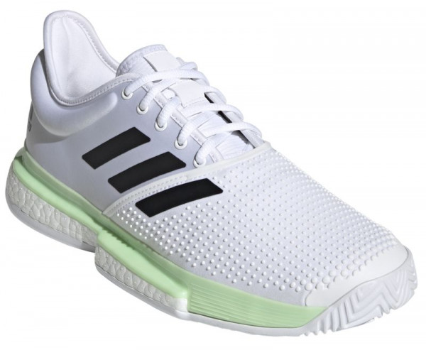 Adidas SoleCourt Boost M - white/core black/glow green | Tennis Zone |  Teniszbolt