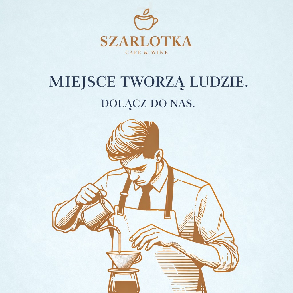 ☕ BARISTA / BARISTKA POSZUKIWANA
Dołącz do ekipy Szarlotki!
with a Facebook Post: https://www.facebook.com/groups/pracaspotted/permalink/1461532235710177/