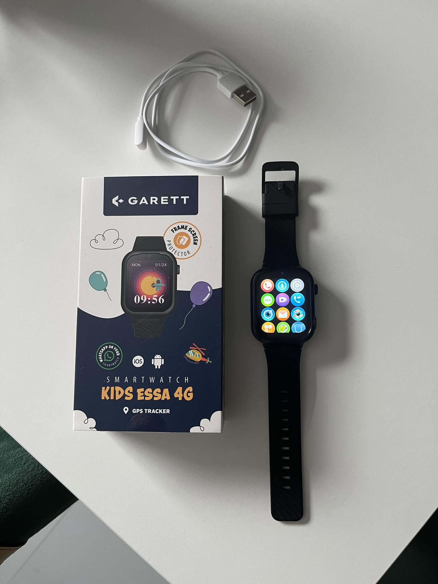 Sprzedam zegarek Smartchwatch Garret wraz z pudełkiem oraz ładowarką. Stan idealny na gwarancji do grudnia 2026. Cena 190 do lekkiej negocjacji