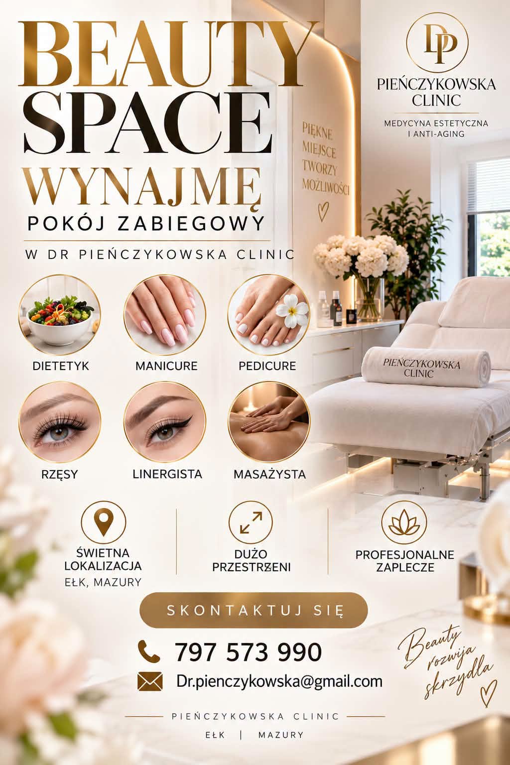 Pokój zabiegowy do wynajęcia.