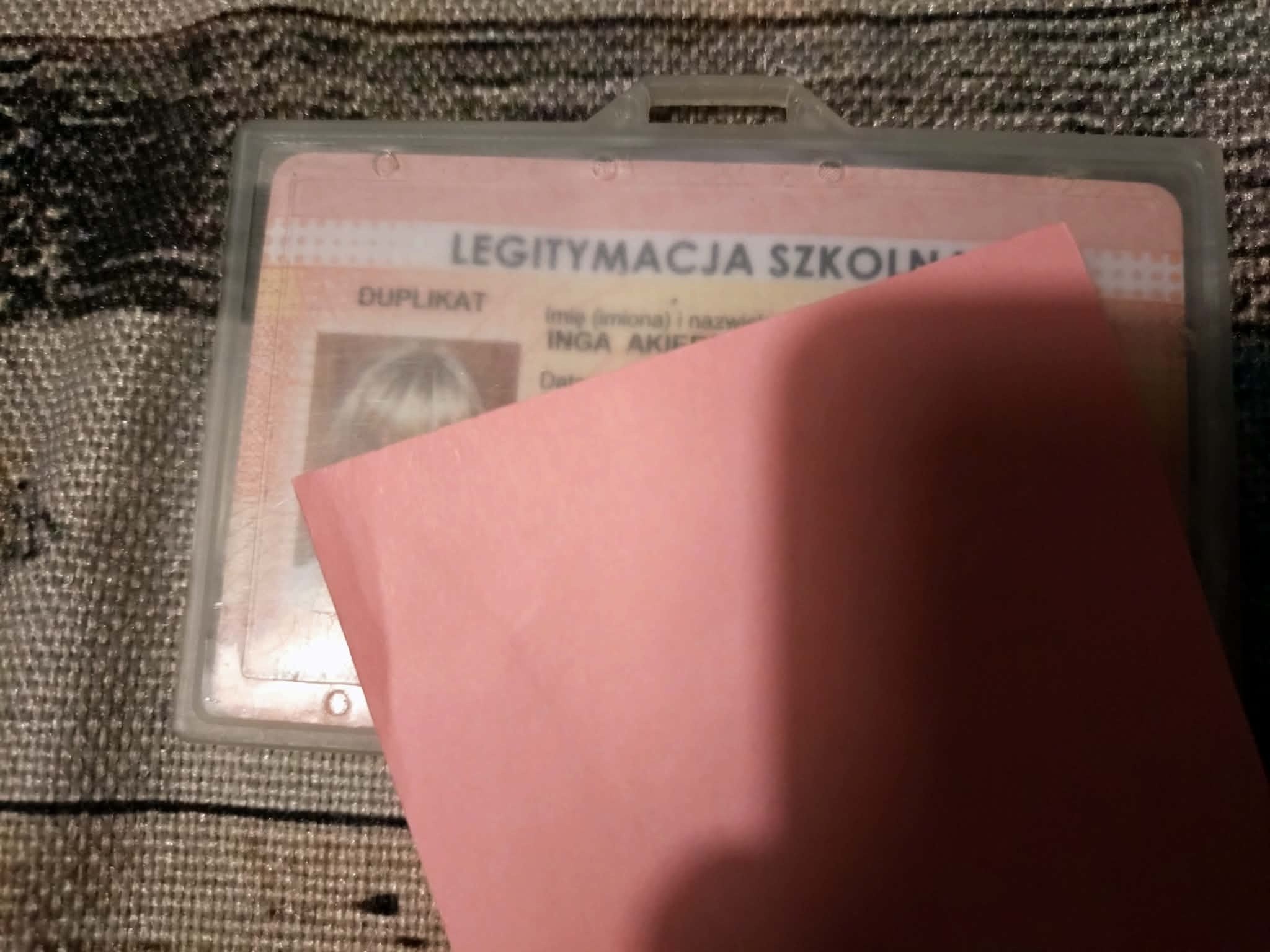 Dzień dobry, znaleziono legitymację szkolną