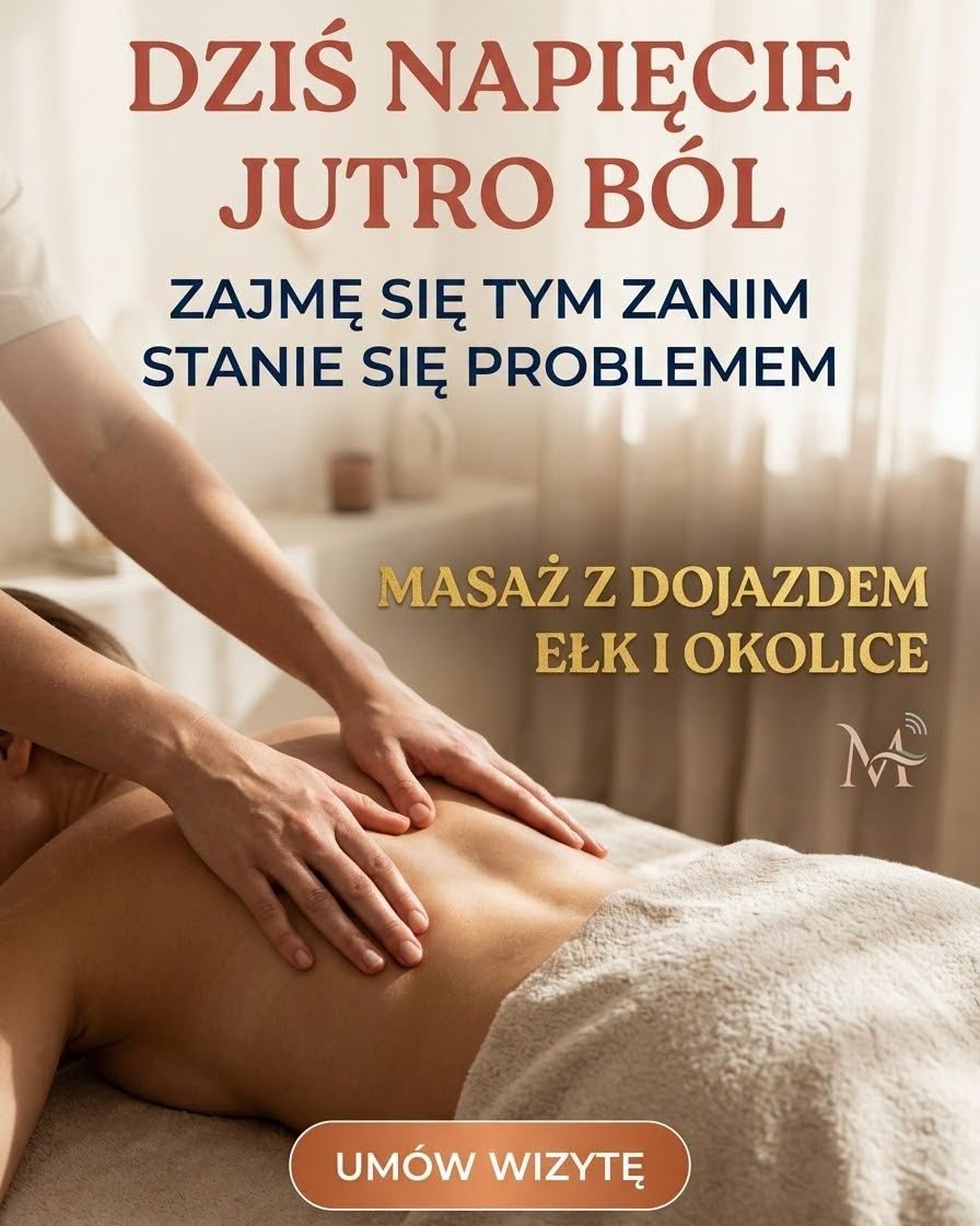 Często jeden masaż wystarczy by poczuć różnicę ✨ 
Od pracy z dolegliwościami po masaże relaksacyjne i pielęgnacyjne bez wychodzenia z domu 💆

Napisz lub zadzwoń by poznać więcej szczegółów 📥 570-388-255