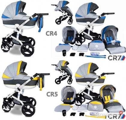 Wózek Dziecięcy CR7 3w1 Wielofunkcyjny Fotelik Samychodowy