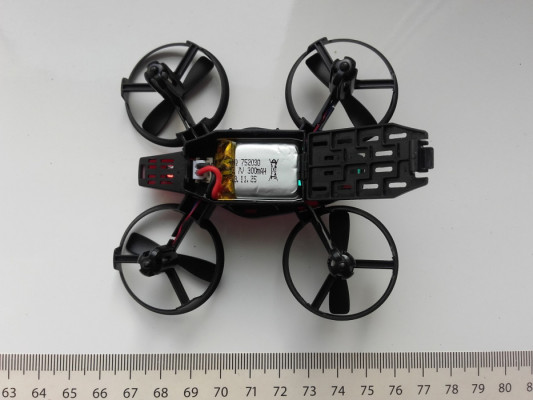 Dron GT1, Mini UAV, z pełną osłoną śmigieł, 3,7V 300mAh, 360 obrót, He