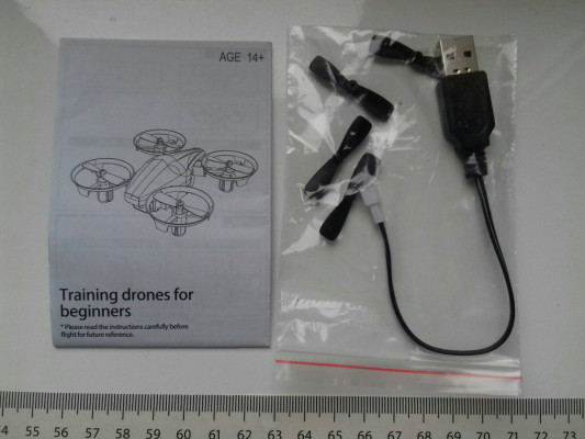 Dron GT1, Mini UAV, z pełną osłoną śmigieł, 3,7V 300mAh, 360 obrót, He