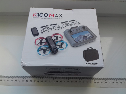 Dron K100 Max mini, WiFi FPV LCD 4,3 fotografia lotnicza, 2x aparat, a