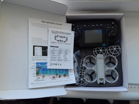 Dron KF600, WiFi FPV LCD 2,4 fotografia lotnicza, 2x aparat, aplikacja