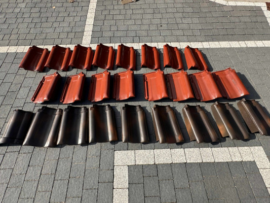 Dachówka Roben Fleming Rustykalna Miedziany Kasztan Jesienny Liść bocz