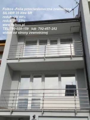 Folia Silver 35 Xtra SR - folia przeciwsłoneczna zewnętrzna red IR 77%