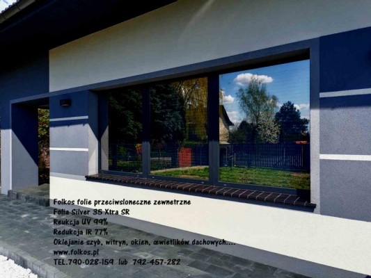 Folia Silver 35 Xtra SR - folia przeciwsłoneczna zewnętrzna red IR 77%