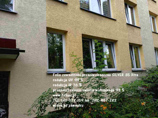 Folia Silver 35 Xtra SR - folia przeciwsłoneczna zewnętrzna red IR 77%