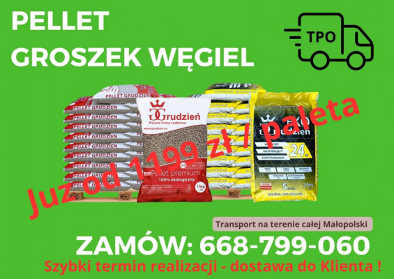 Pellet, groszek węgiel dostawa Małopolska