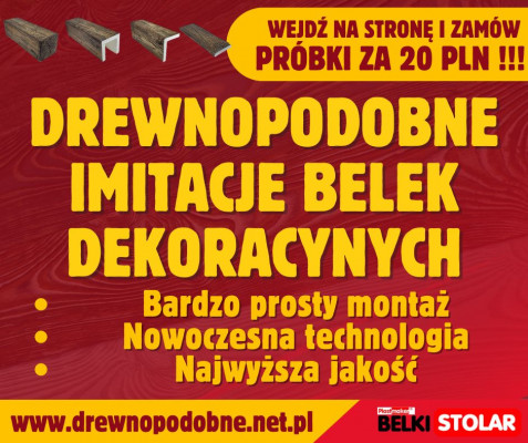 Drewnopodobne belki SUFITOWE NA WYMIAR - ZAMÓW PRÓBKI